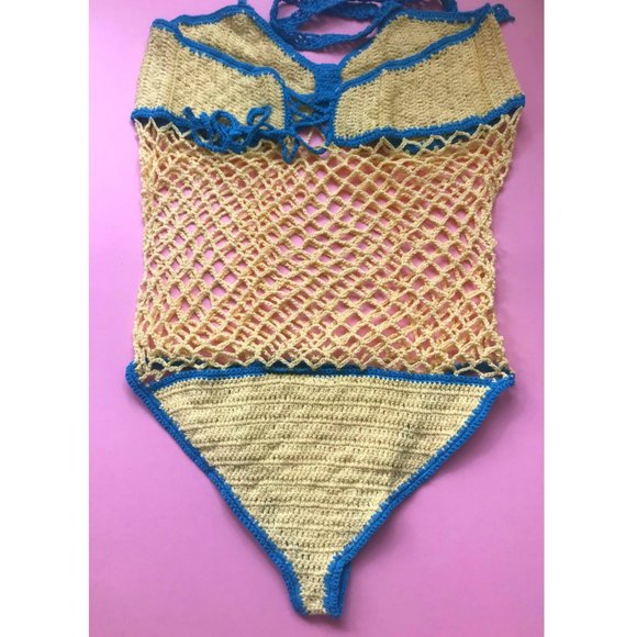 NWT Leg Avenue Crochet Bandeau Top Teddy, S/M - Picture 5 of 6